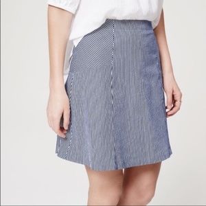 Gorgeous Loft Blue Stripe Skirt Size 8